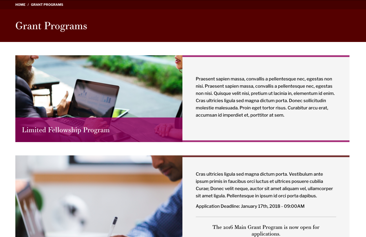 A screen listing multiple application programs created using ApplyCycle.