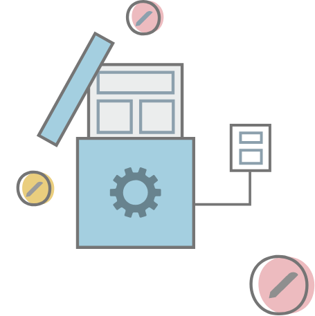 A graphic depicting ApplyCycle's customizable elements.