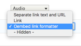 Oembed Link Formatter