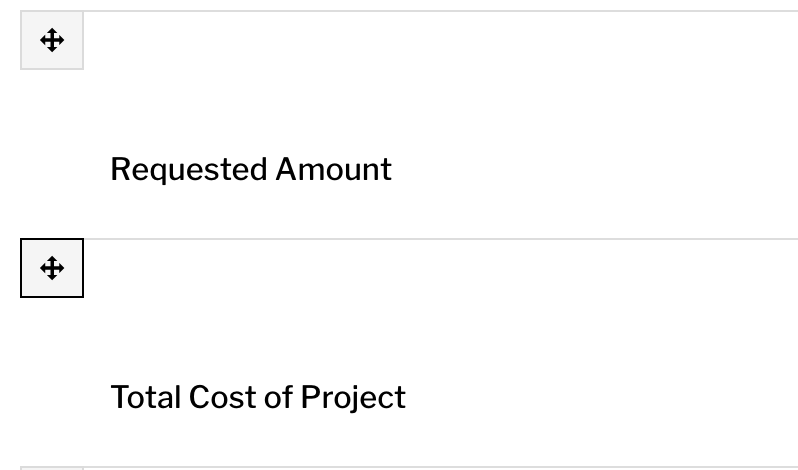 Ordering fields