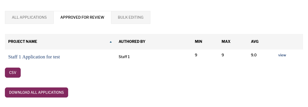 Approved for Review page